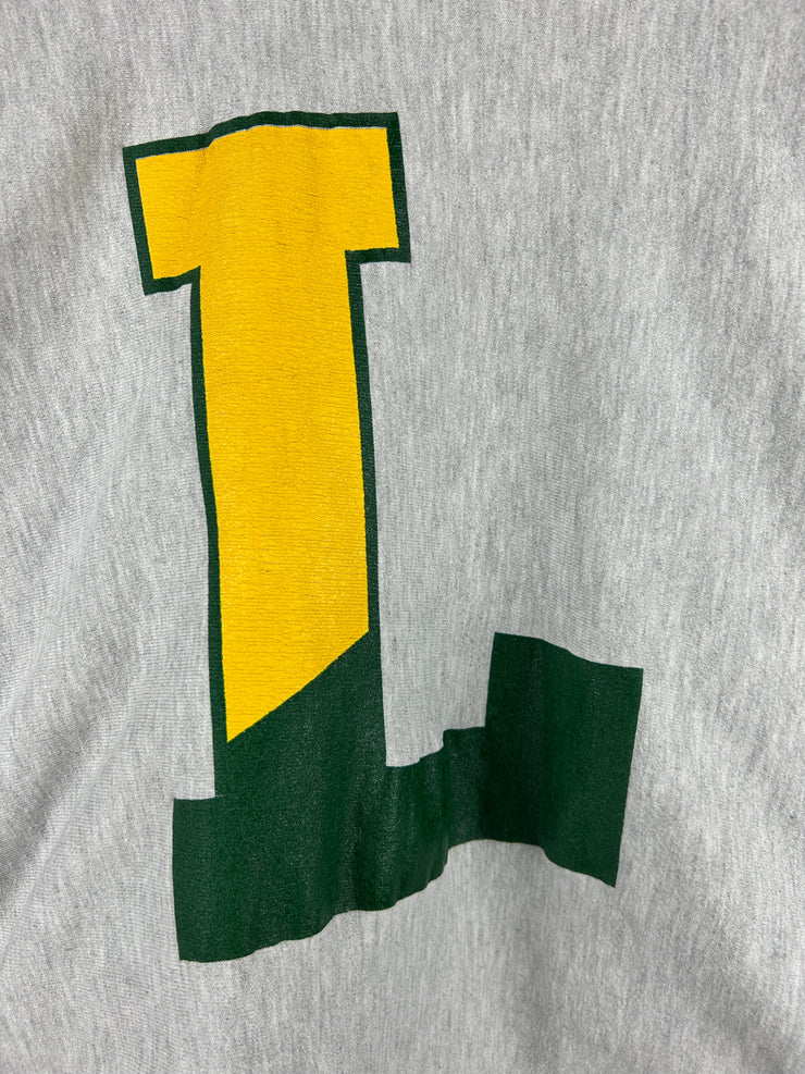 Vintage 90s Champion Reverse Weave Le Moyne College Grey Crewneck