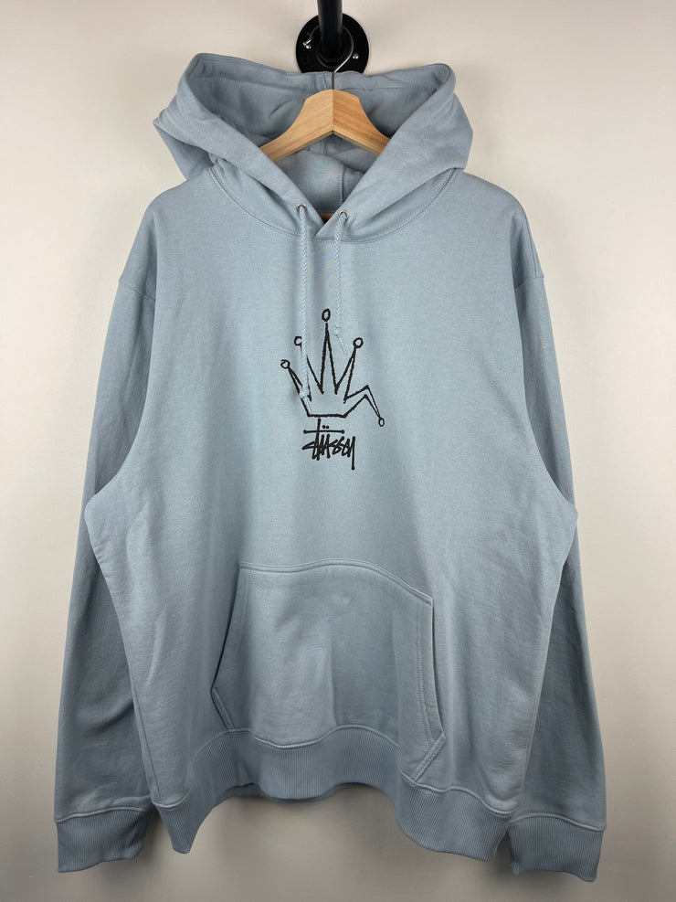 Stussy Broken Crown Steel Blue Hoodie