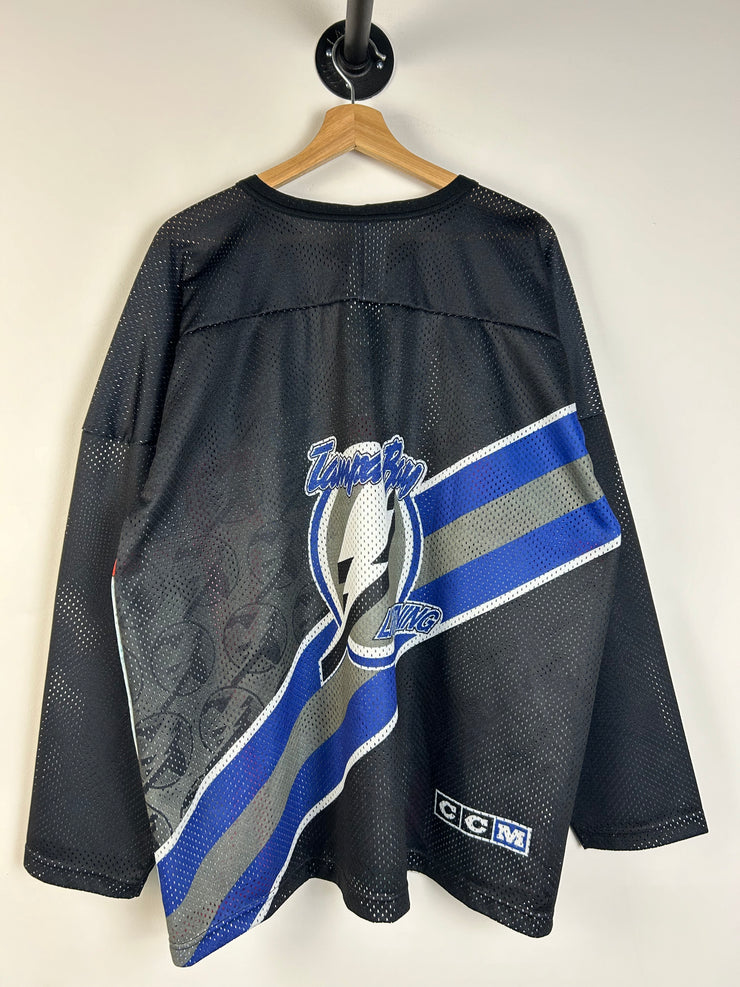 Vintage 90’s CCM Tampa Bay Lighting Black Hockey Jersey