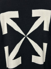 Off White Diagonal Arrows Black Knit Sweater