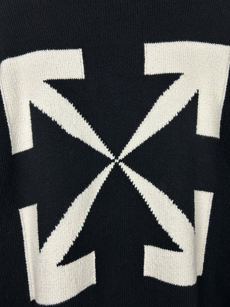 Off White Diagonal Arrows Black Knit Sweater