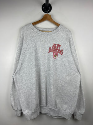 Vintage 90s Ohio State University Buckeyes Embroidered Grey Crewneck