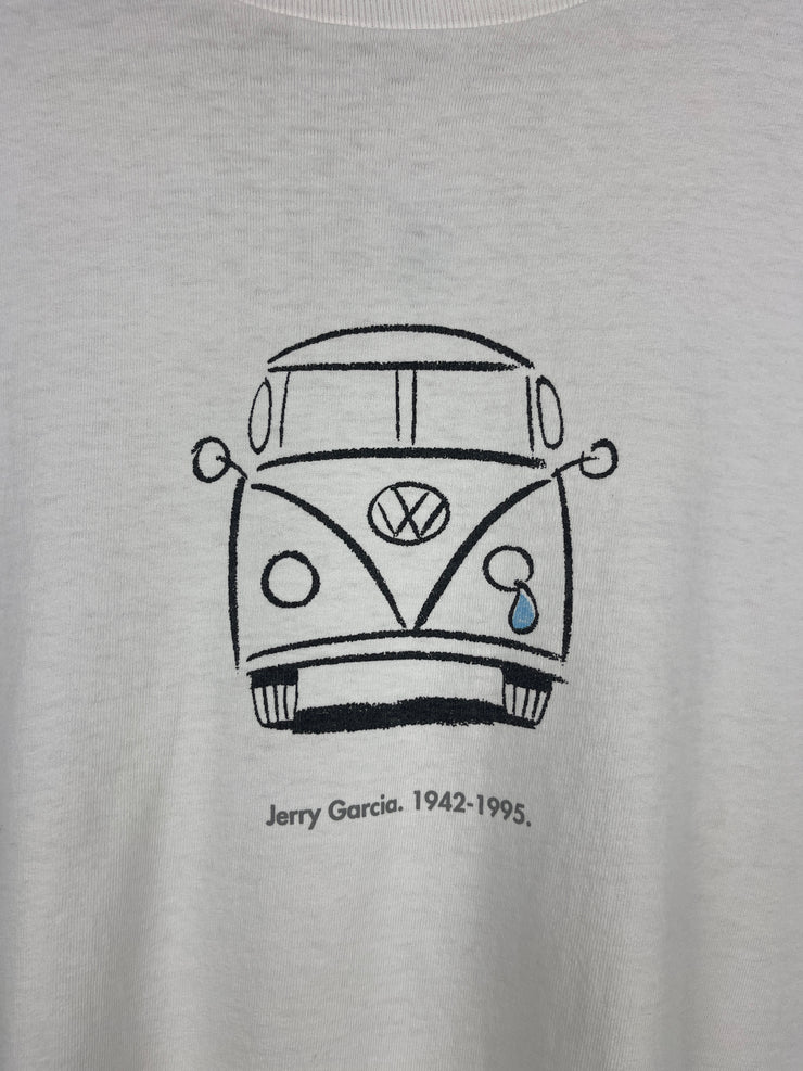 Vintage 90s Volkswagen VW Bus Jerry Garcia Grateful Dead White Tee