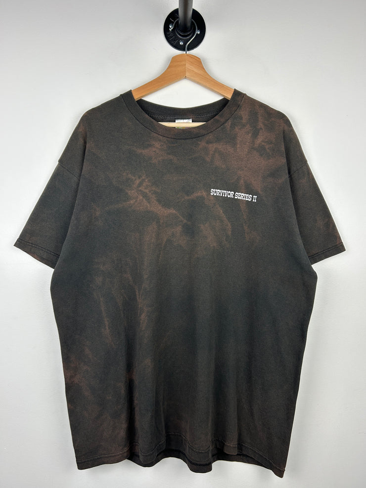 Vintage 90s I Survived Kiss My Ass Faded Black Tee