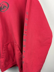 Vintage 90s Quiksilver Spellout Red Hoodie