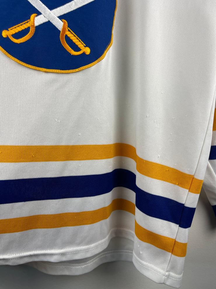Vintage 90s NHL CCM Buffalo Sabres White Hockey Jersey
