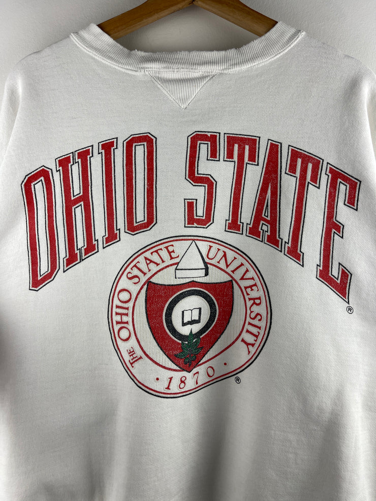 Vintage 90s Ohio State University White Crewneck