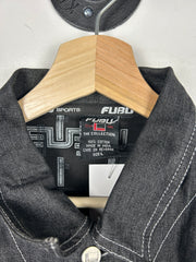 Vintage Y2K Fubu Contrast Stitch Black Denim Jacket