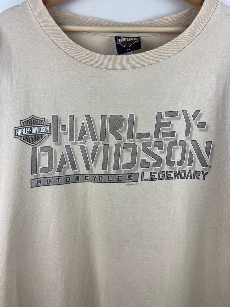 Vintage Harley Davidson Las Vegas Cream Tee
