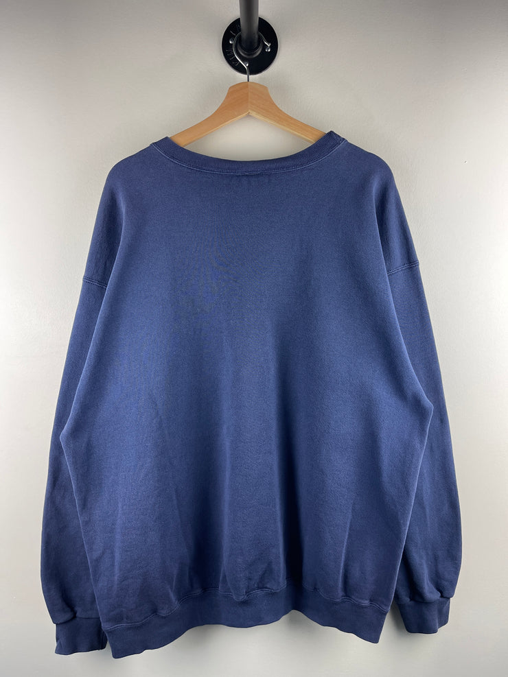 Vintage 90s Nike Mini Swoosh Navy Crewneck