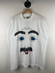 Vintage 90s His Funny Face Comedy White Tee