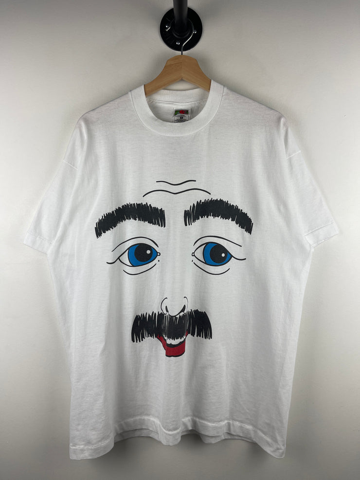 Vintage 90s His Funny Face Comedy White Tee