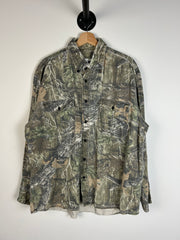 Vintage 90's Game Hunter Real Tree Camo Button Up Shirt