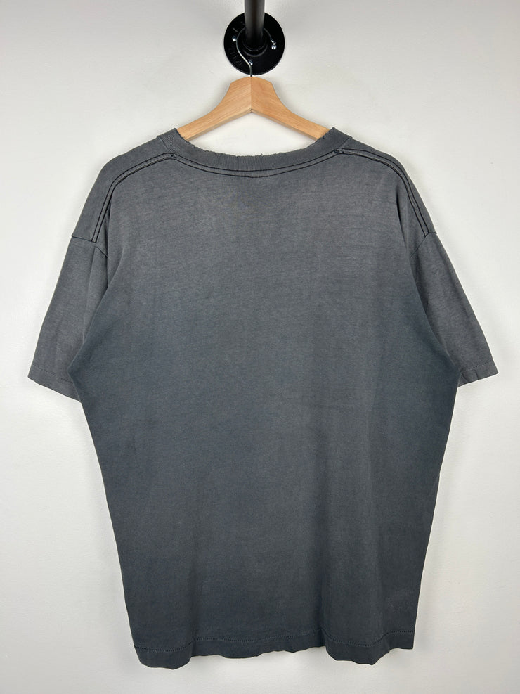 Vintage 90s NFL Trench Pittsburgh Steelers Faded Black Tee