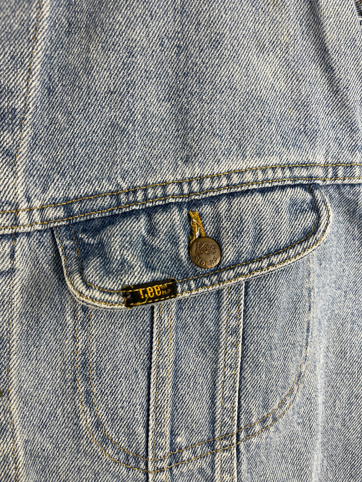 Vintage 90s Lee Blue Denim Trucker Jacket