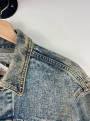 Vintage 90s Lee 1 Pocket Blue Denim Trucker Jacket