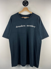 Vintage Drunken Monkey Jiu Jistu Black Tee