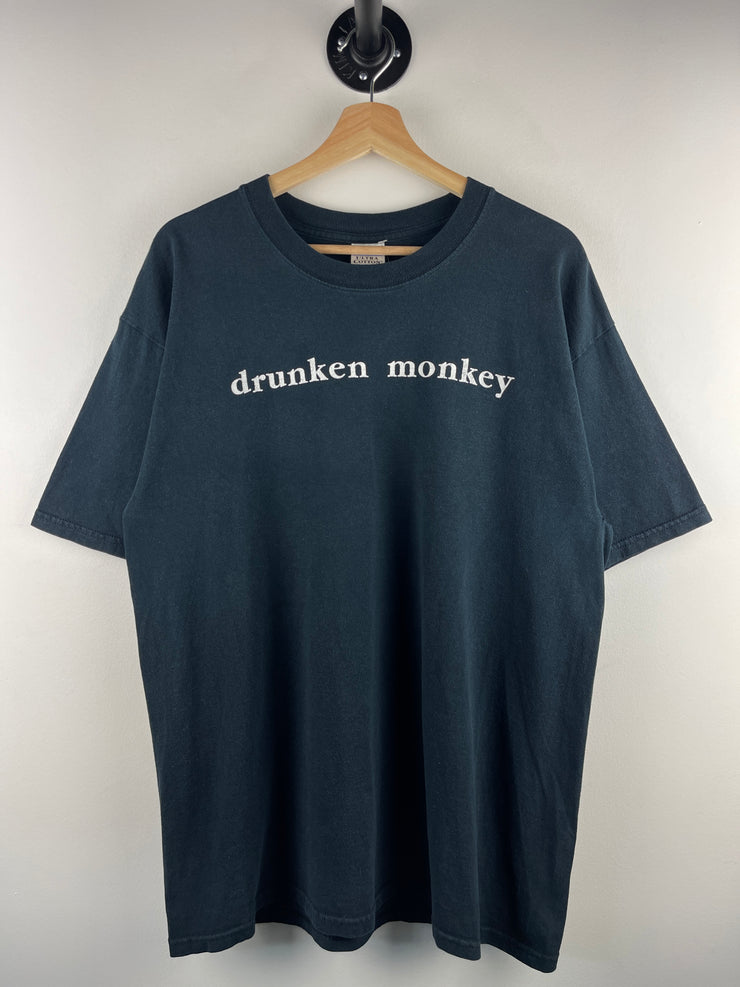 Vintage Drunken Monkey Jiu Jistu Black Tee