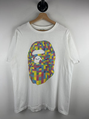 Bape Ape Head Disco White Tee