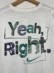 Vintage 90s Nike A Woman Must Act Like A Lady White Tee