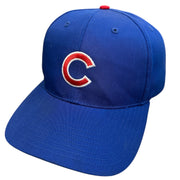 Vintage 90s MLB Chicago Cubs C Blue Snapback Hat