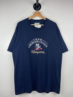 Vintage 90s MLB Lee Sport New York Yankees Embroidered Navy Tee