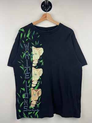 Vintage 90s Toronto Metro Zoo White Lions Black Tee
