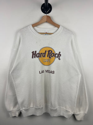 Vintage 90s Hard Rock Café Las Vegas White Crewneck