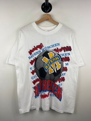 Vintage 90s FC Bayern Munchen Soccer White Tee