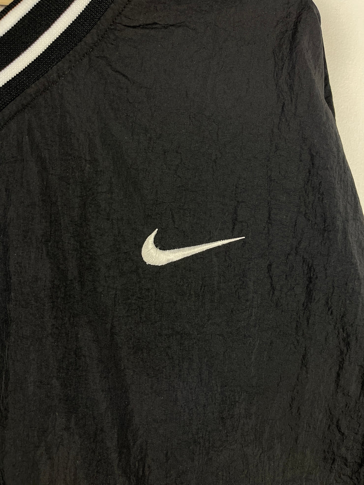 Vintage 90s Nike Mini Swoosh Black Pullover Windbreaker