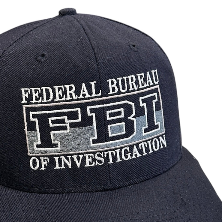 Vintage 90s FBI Federal Bureau Of Investigation Navy Snapback Hat