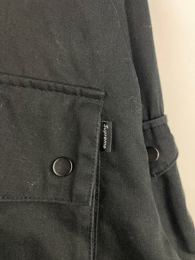 Supreme SS17 BDU Black Long Sleeve Zip Up Shirt
