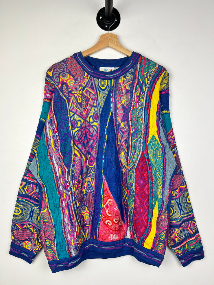 Vintage 90s Coogi Australia Multi Colour Pastel 3D Knit Sweater