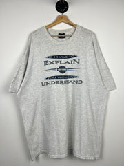 Vintage 90s Harley Davidson If I Have To Explain Grey Tee