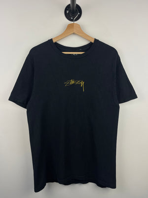 Stussy Embroidered Black Tee