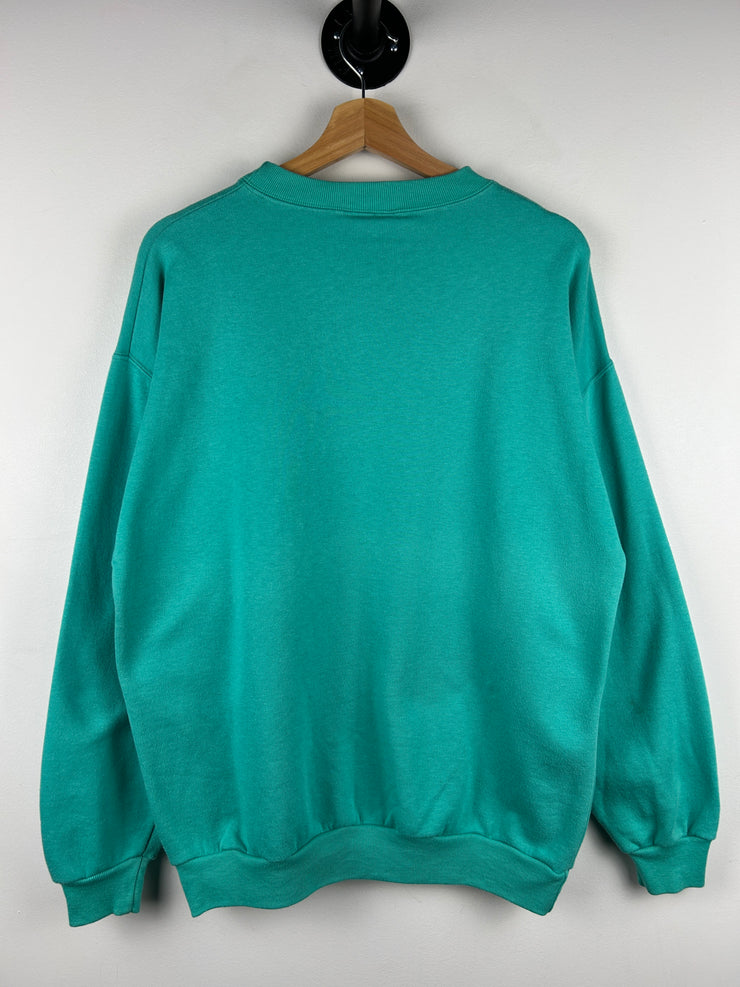 Vintage 90s Hard Rock Café Amsterdam Teal Crewneck