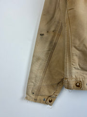 Vintage 90's Carhartt Faded Beige Detroit Cropped Jacket