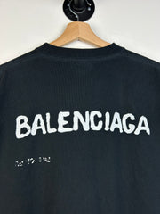 Balenciaga Hand Drawn Black Tee