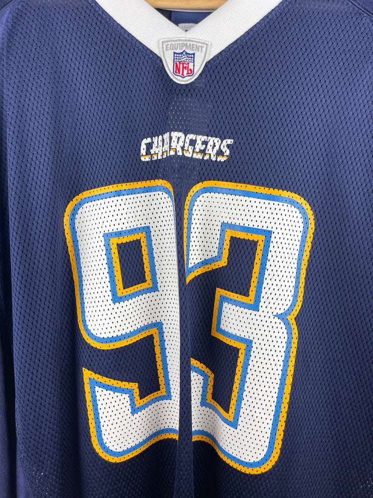 Vintage NFL Reebok San Diego Chargers Castillo Navy Football Jersey