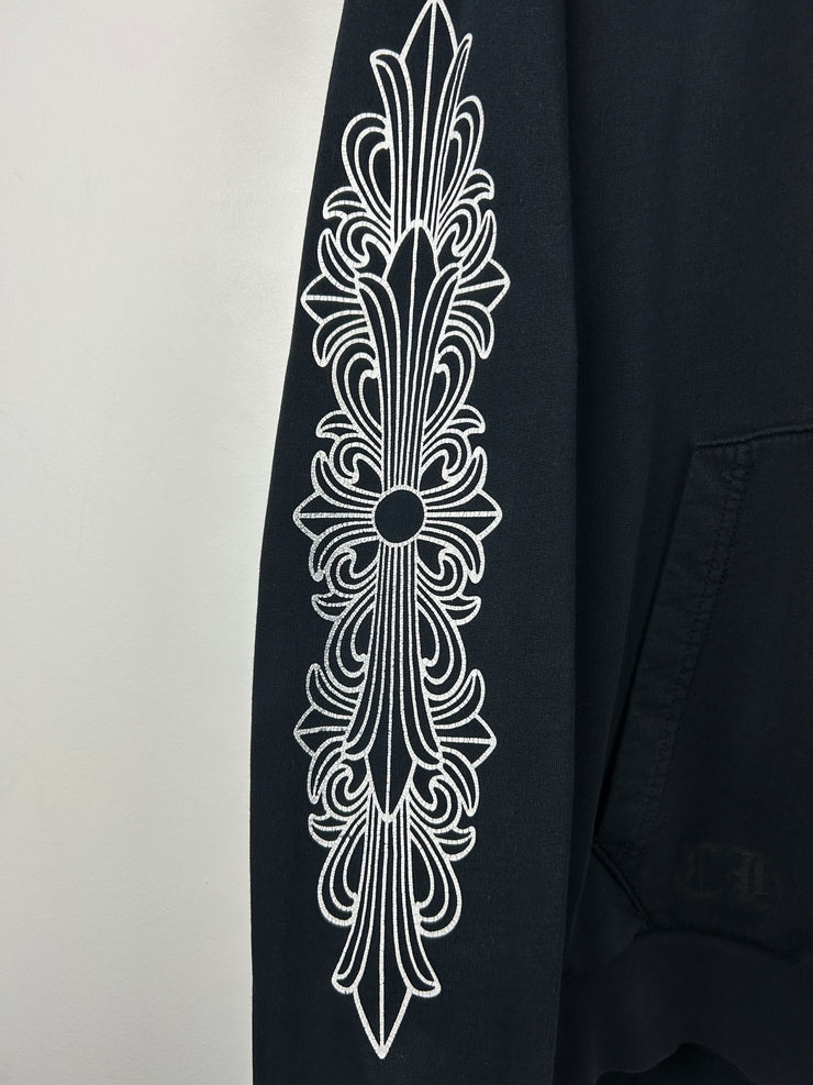 Chrome Hearts Floral Horseshoe Black Hoodie