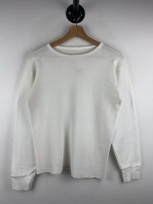 Vintage 80s White Thermal Long Sleeve