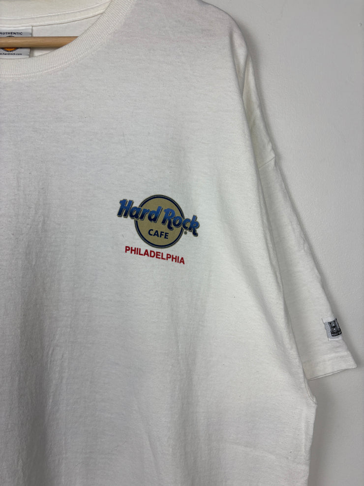 Vintage 90s Hard Rock Café Philadelphia White Tee
