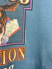 Vintage 90s Dog Sledding Blue Tee