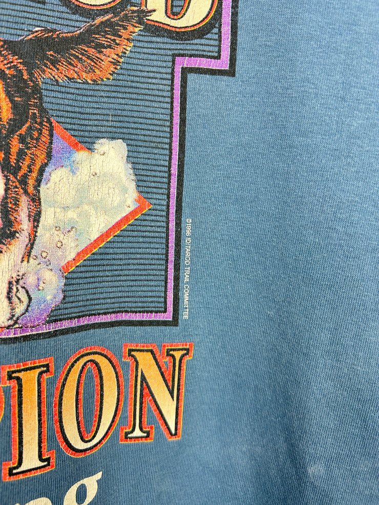 Vintage 90s Dog Sledding Blue Tee