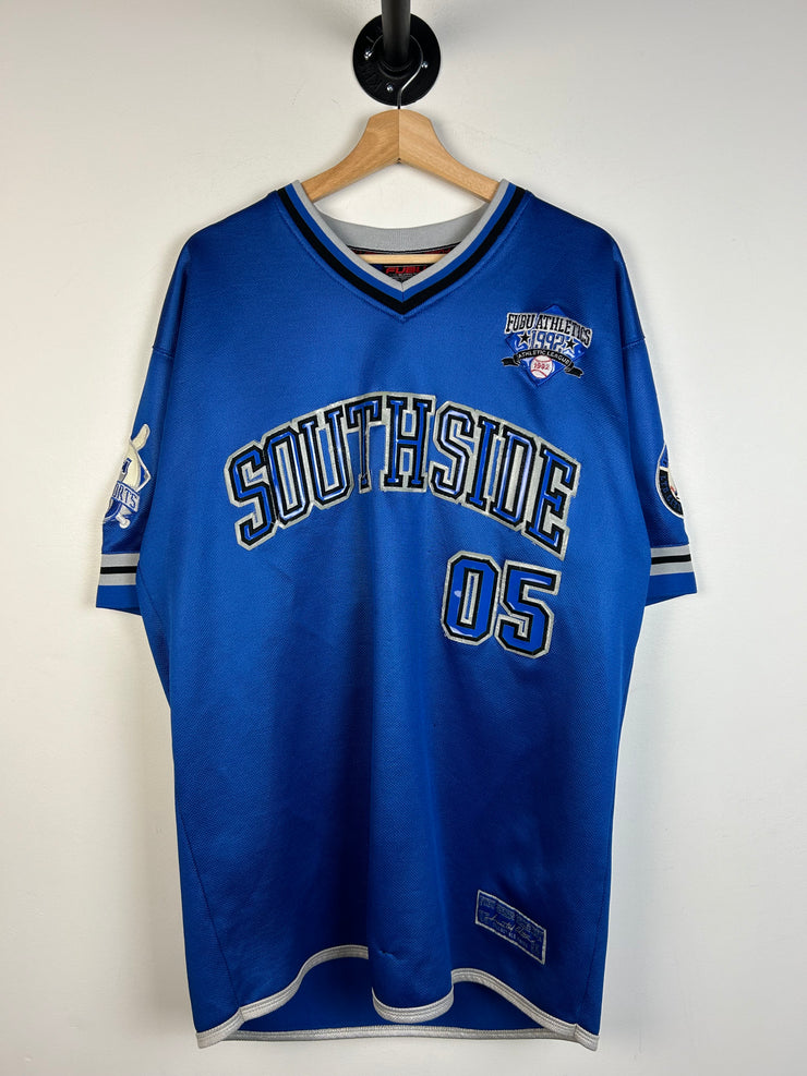 Vintage Y2K Fubu Southside Blue Football Jersey