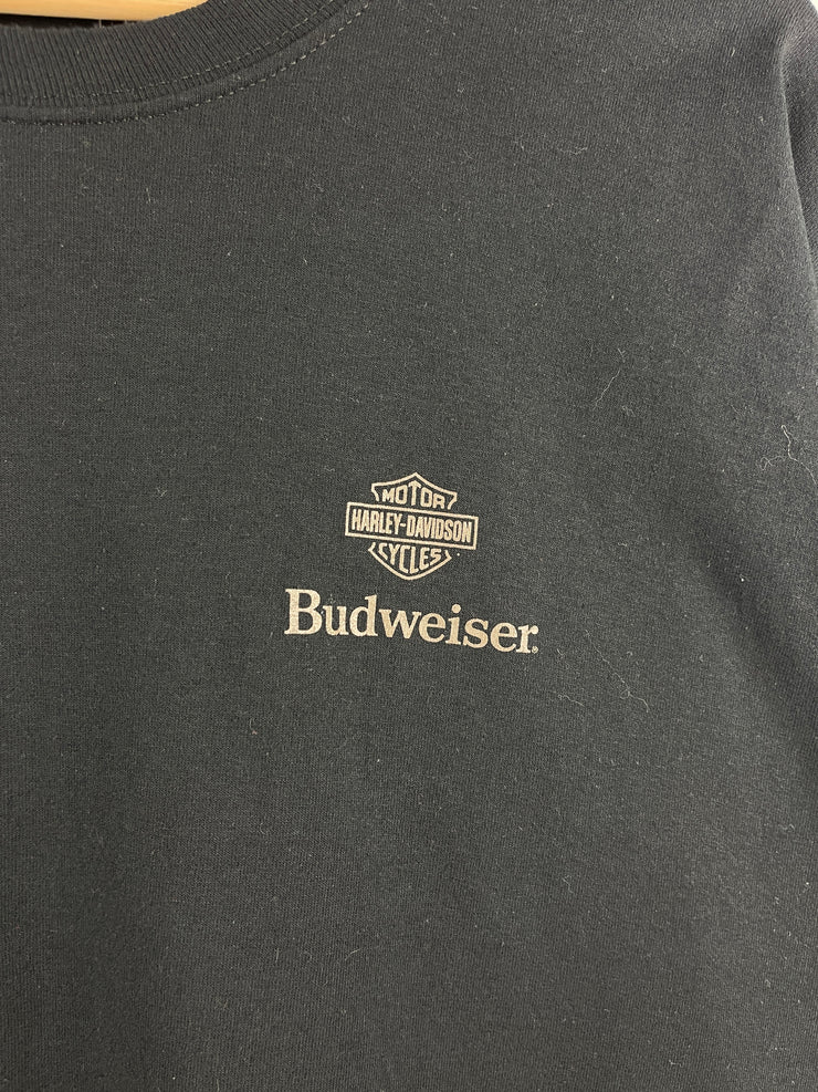Vintage Harley Davidson Budweiser Black Tee