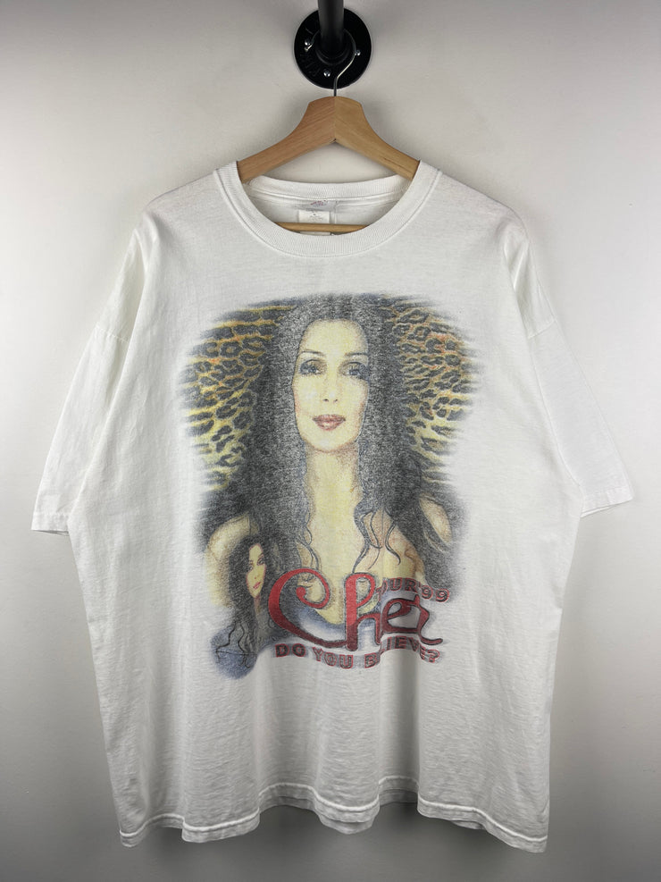 Vintage 90s Cher Do You Believe Tour White Tee