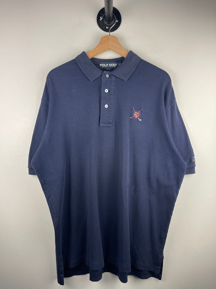 Vintage 90s Polo Ralph Lauren Golf Embroidered Navy Polo
