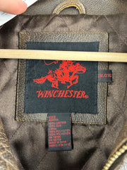 Vintage Winchester Brown Leather Straight Cut Jacket