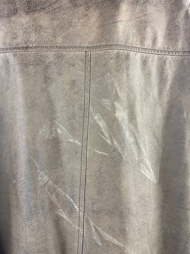 Vintage 90s G-III Brown Leather Bomber Jacket